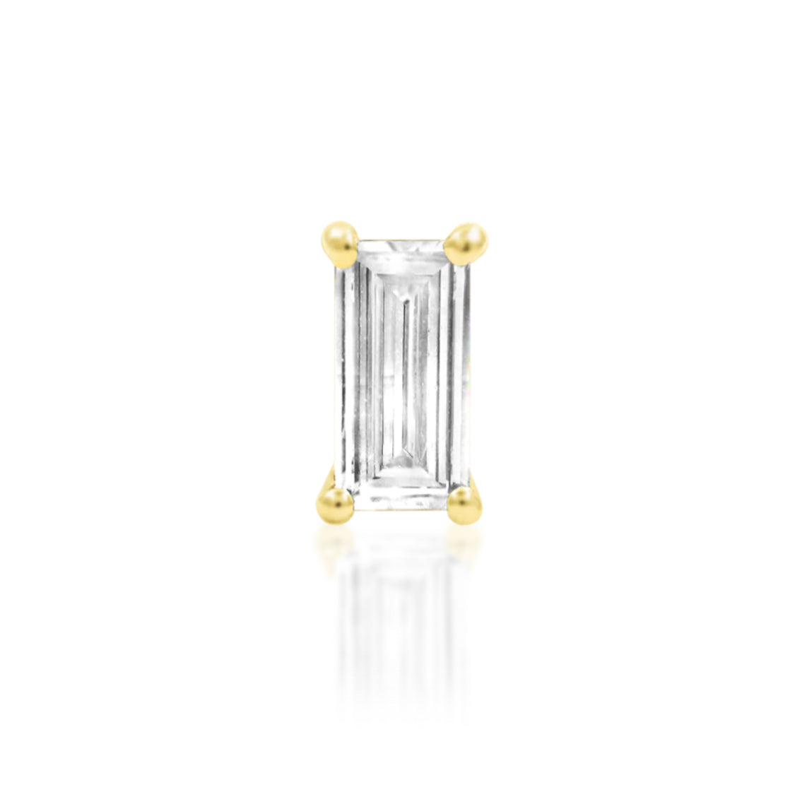 Junipurr Jewellery Diamond Baguette Gold Threadless End