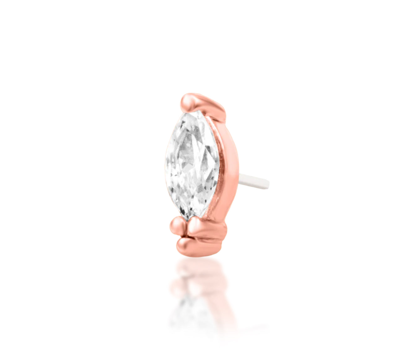 Junipurr Jewellery Verda 14kt gold Threadless Attachment Lobe Earring
