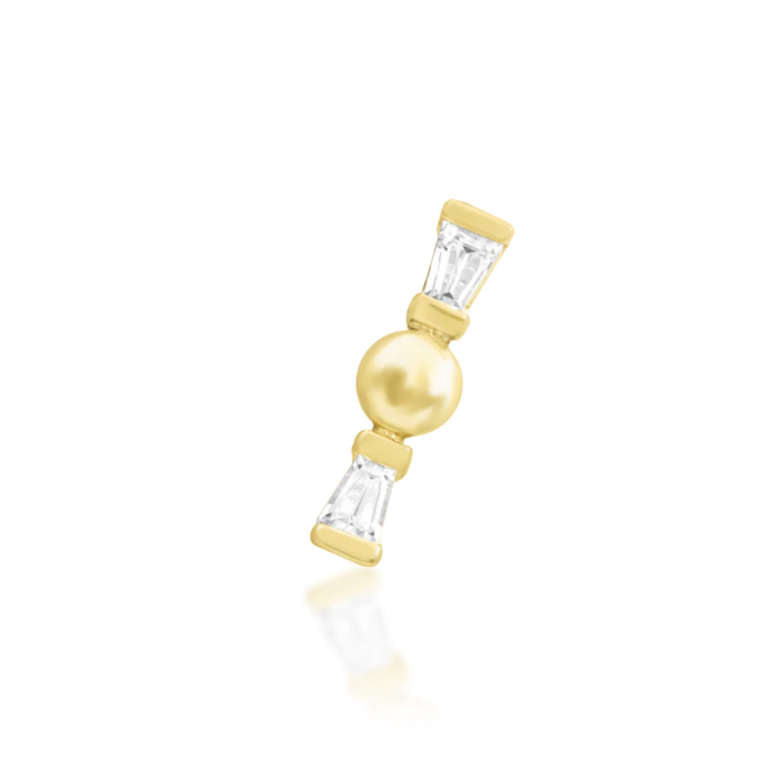 Junipurr Jewellery Ilona 14kt Gold CZ Helix Threadless End