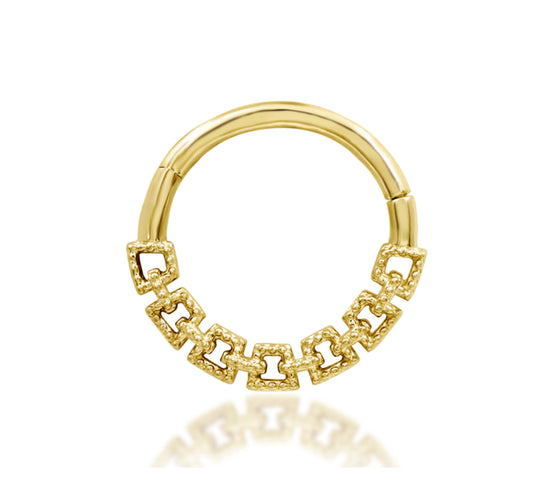 Junipurr Jewellery Sasha 14kt Gold Daith Hinge Ring