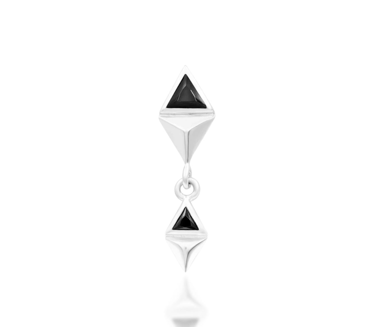 Junipurr Jewellery Anita - Black CZ 14kt Gold Threadless Attachment Charm Helix Earring