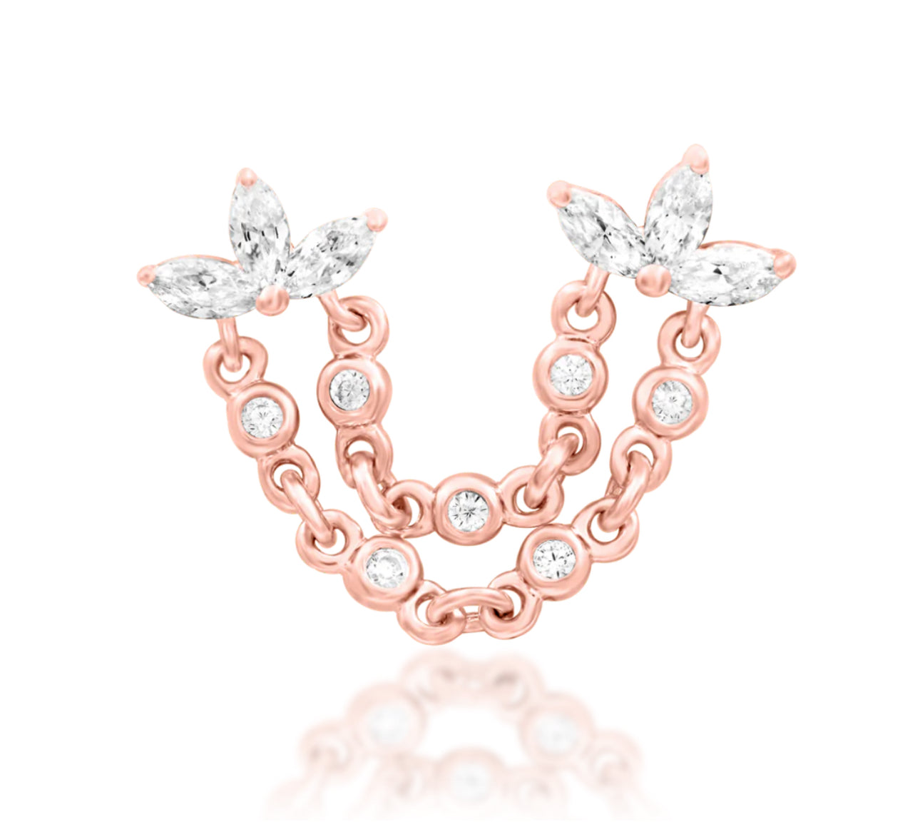 Junipurr Jewellery Munira 14kt Gold Chain Charm Threadless Helix Attachment Earring