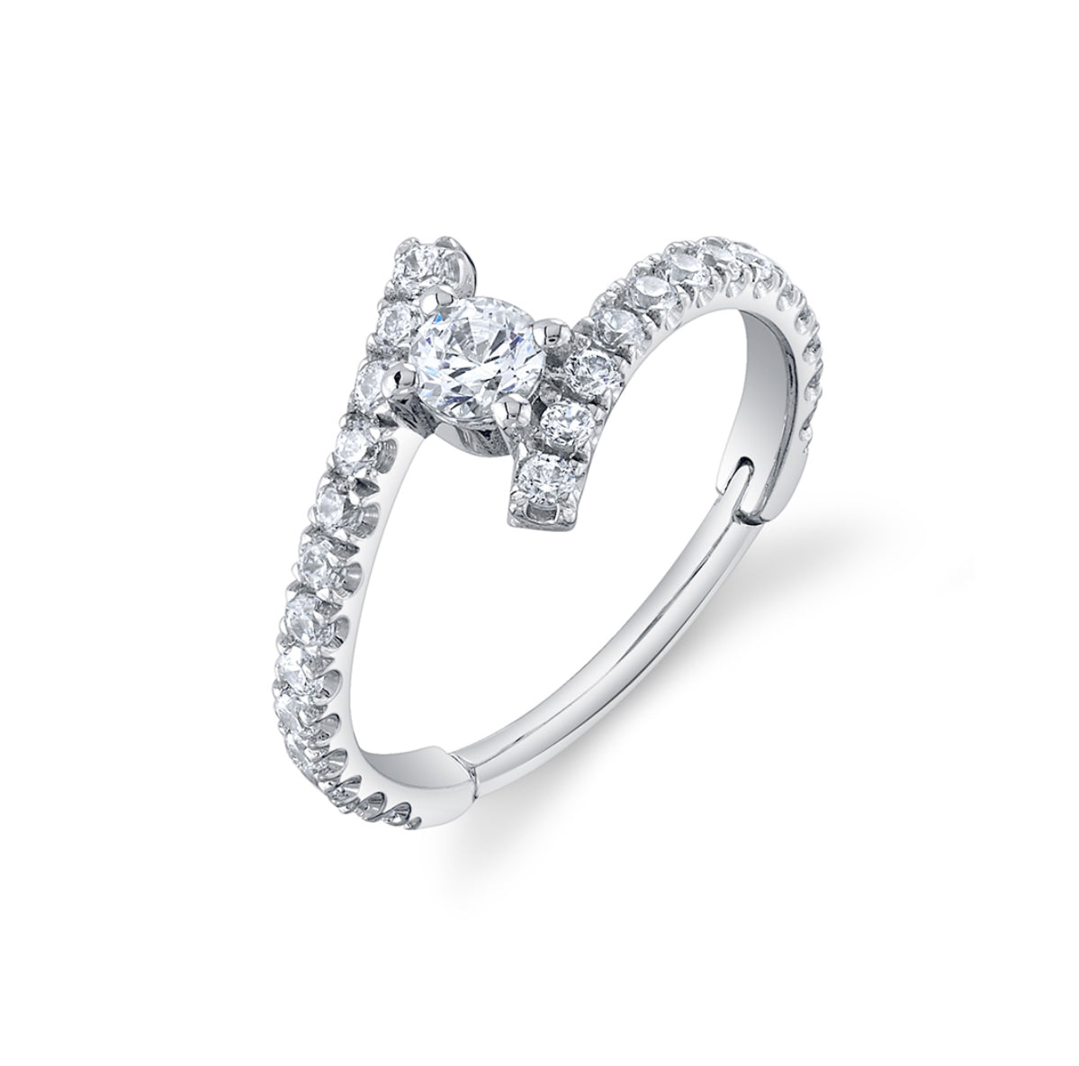 Design Your Own BVLA – Pick Your Setting Gemstones Gold Hinge Ring Finesse Round Conch Helix Diamond Gold Tourmaline Earring