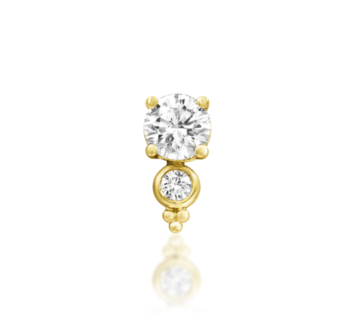 Junipurr Jewellery Ecstatic 14kt Gold Diamond Threadless Attachment Helix Earring