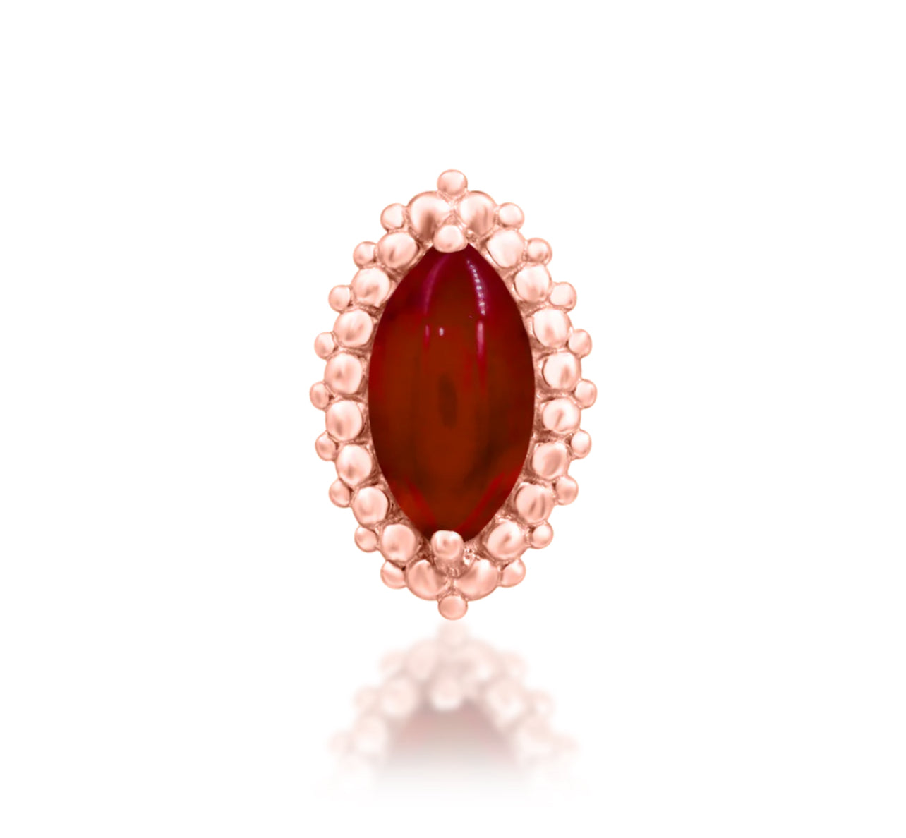 Junipurr Jewellery Fernley 14kt Gold Carnelian Conch Helix Earring