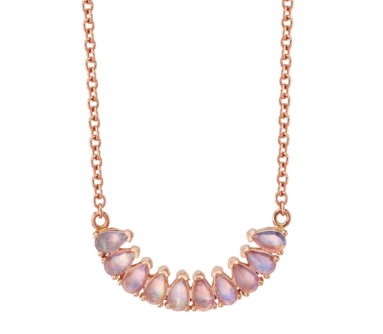 Design Your Own BVLA – Pick Your Setting & Gemstones - Phoebe Garnet Moonstone Topaz Necklace Marquise