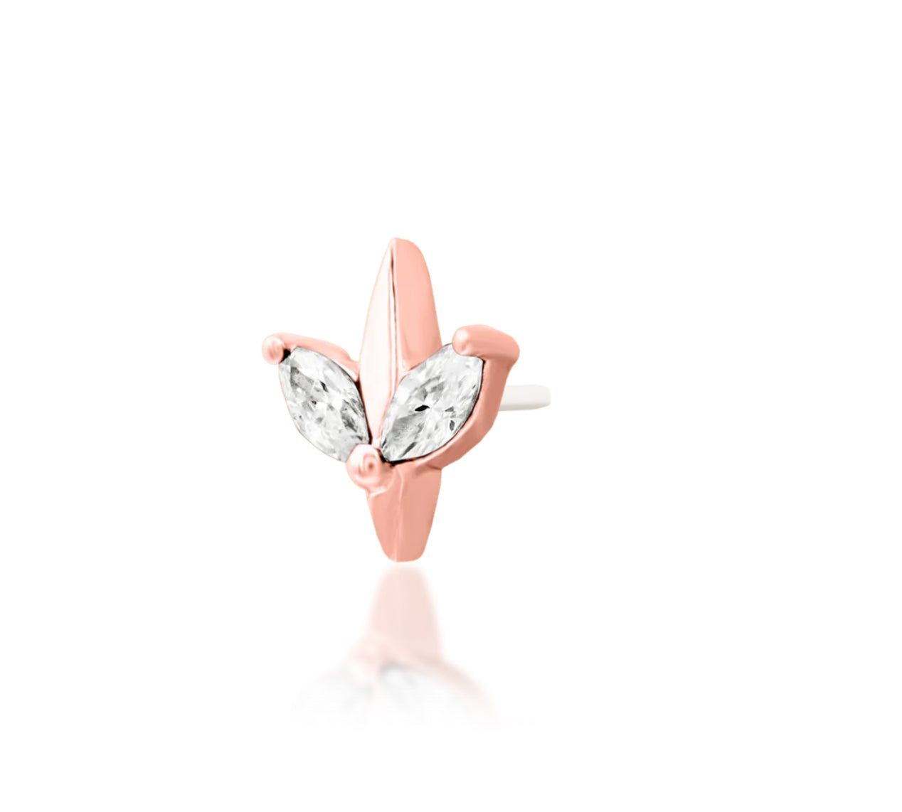 Junipurr Jewellery Lucienne White cz Threadless Attachment Helix Attachment