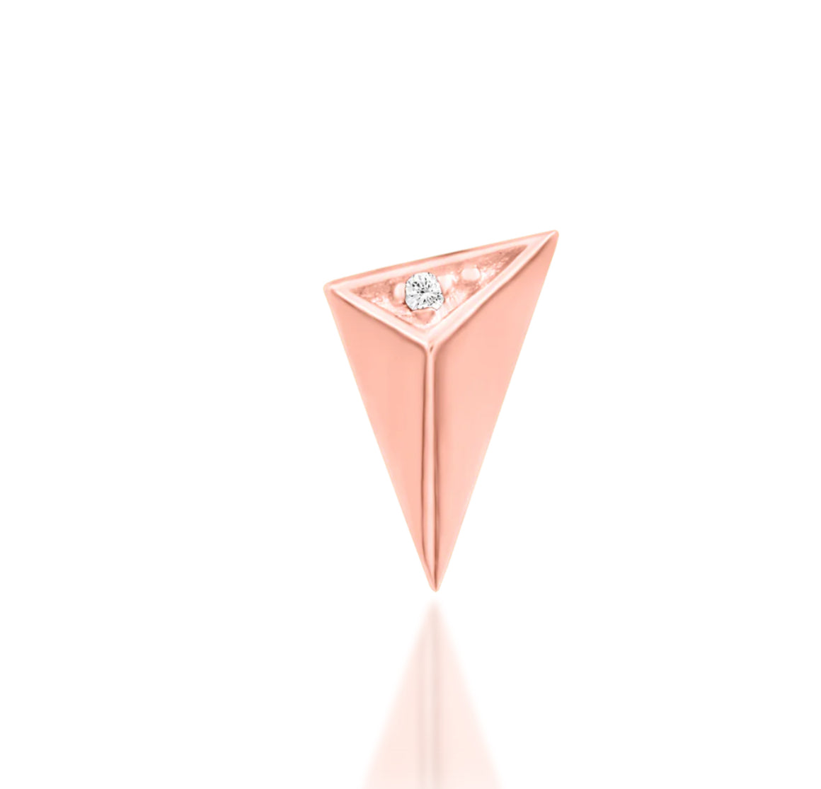 Junipurr Jewellery Shelley - White CZ 14kt Gold Threadless attachment Helix Earring