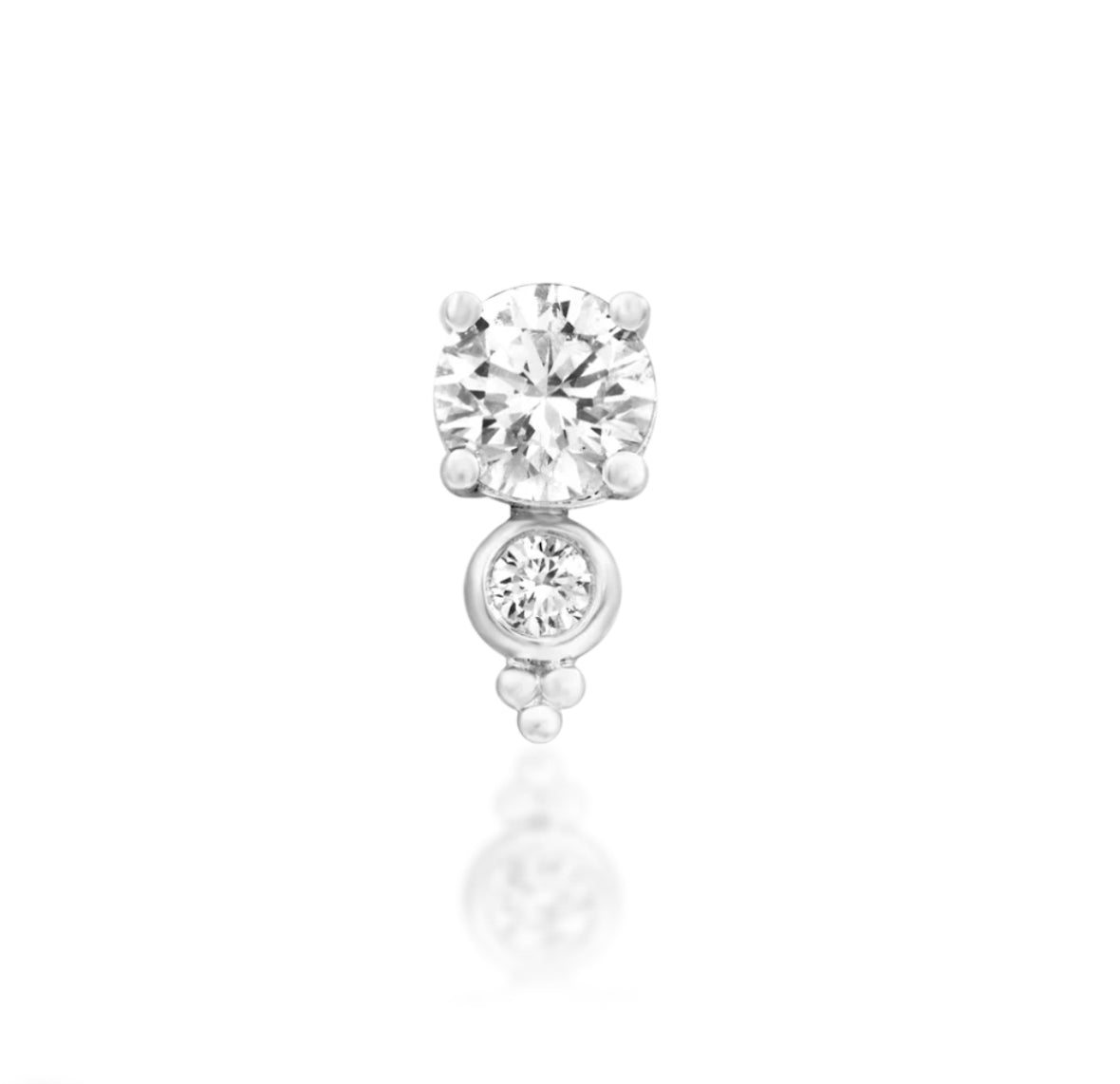 Junipurr Jewellery Ecstatic 14kt Gold Diamond Threadless Attachment Helix Earring