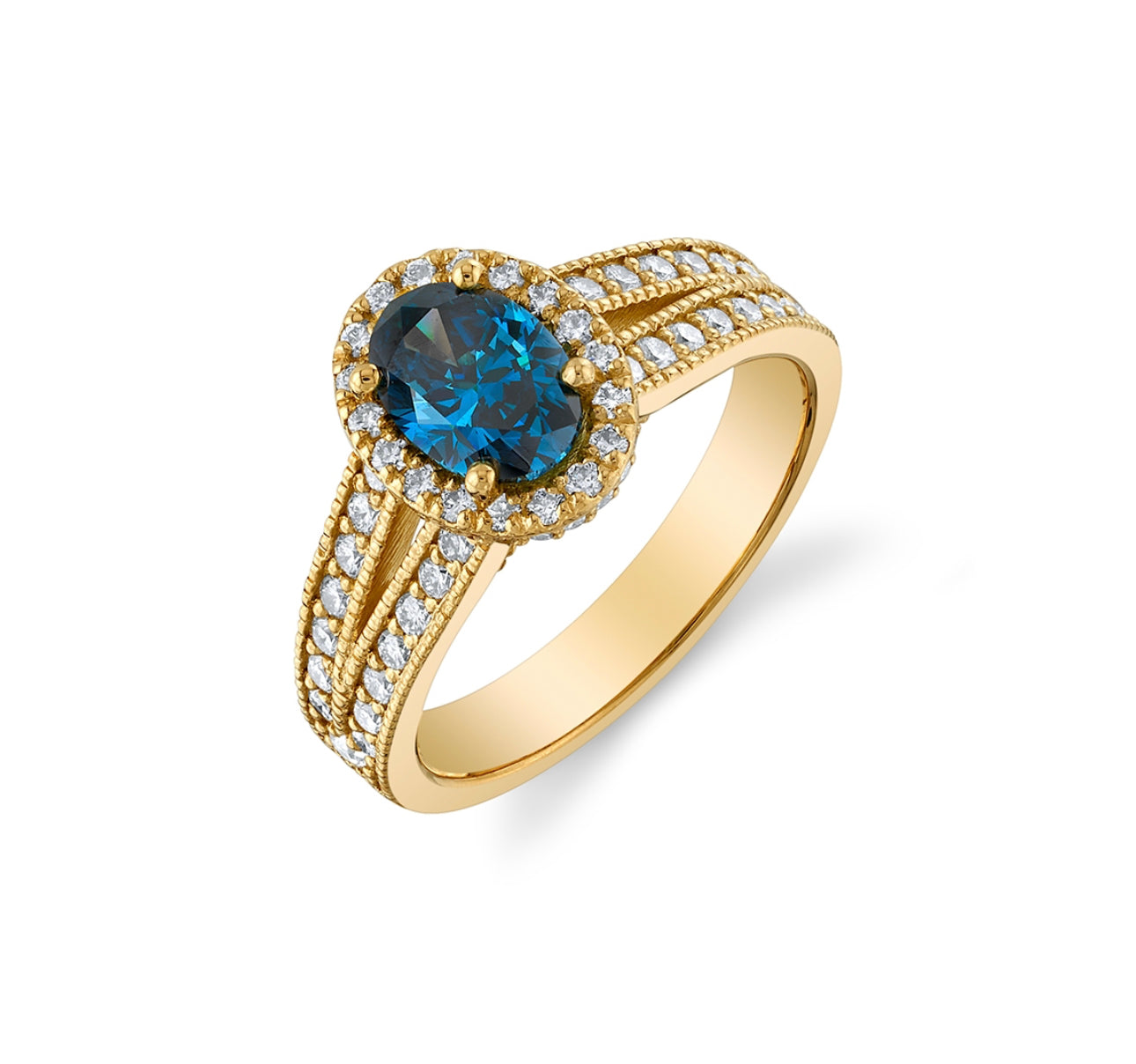 Design Your Own BVLA – Pick Your Setting & Gemstones - Misty Diamond Sapphire Engagement Ring