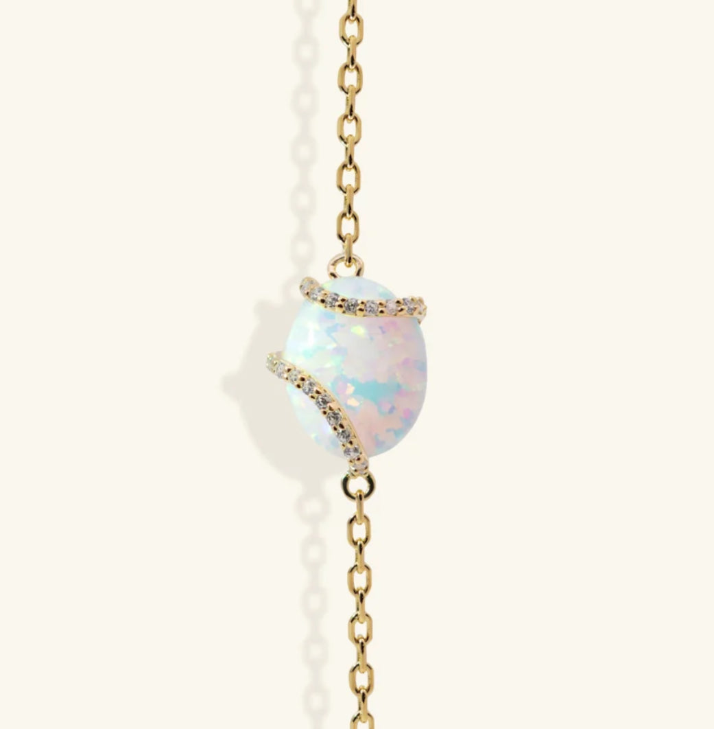 Junipurr Jewellery Vasala Opal Gold Pendant Bracelet