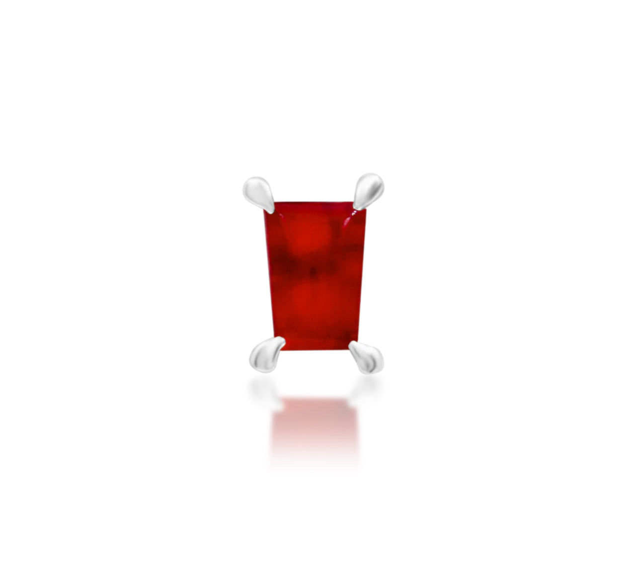 Junipurr Jewellery Sallie 14kt Gold Carnelian Threadless Attachment Helix Earring