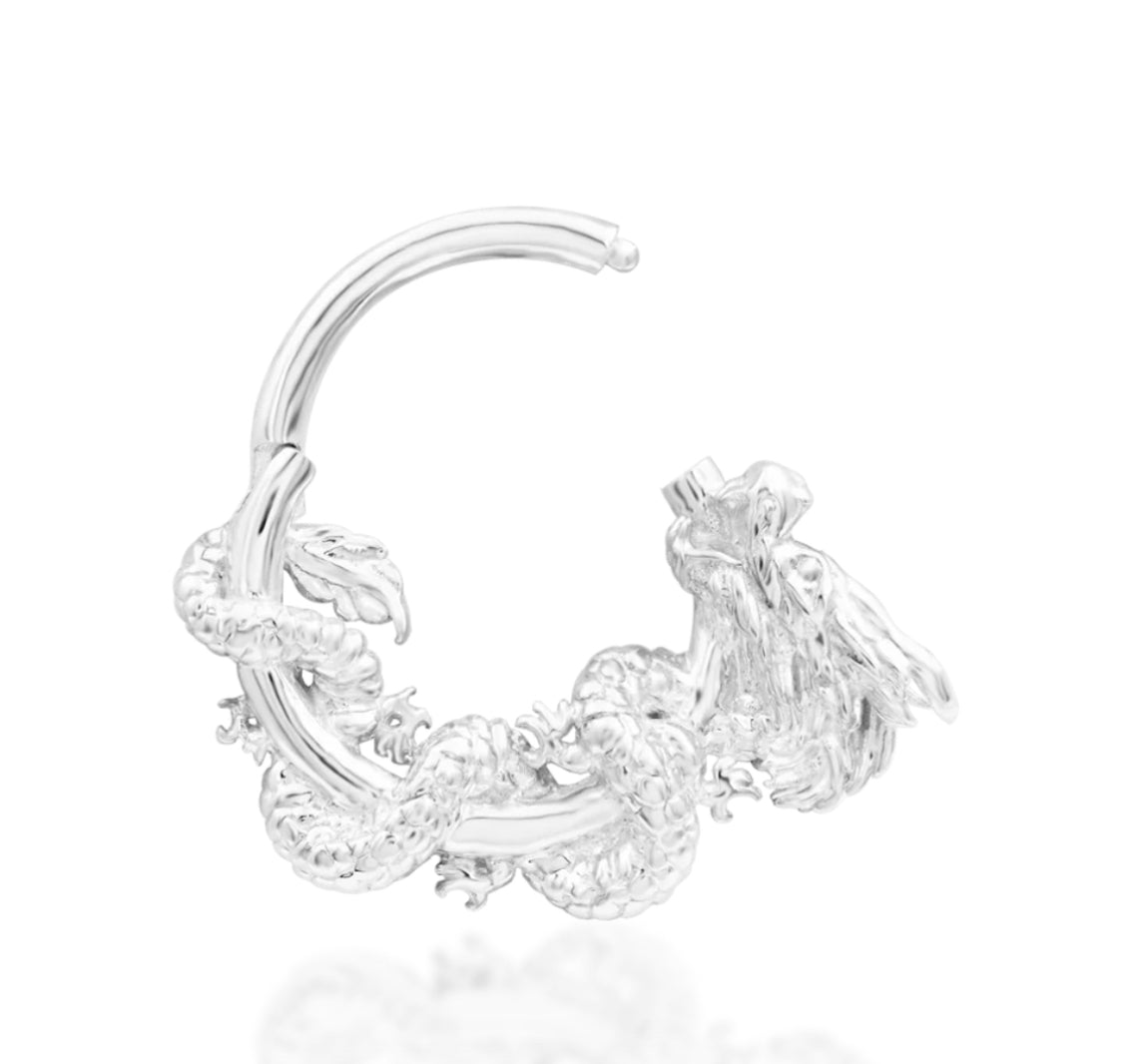 Junipurr Jewellery Azure Dragon 14kt Gold Hinge Segment Ring Septum Daith Earring