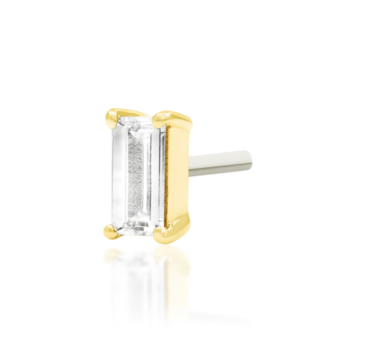 Junipurr Jewellery Diamond Baguette Gold Threadless End