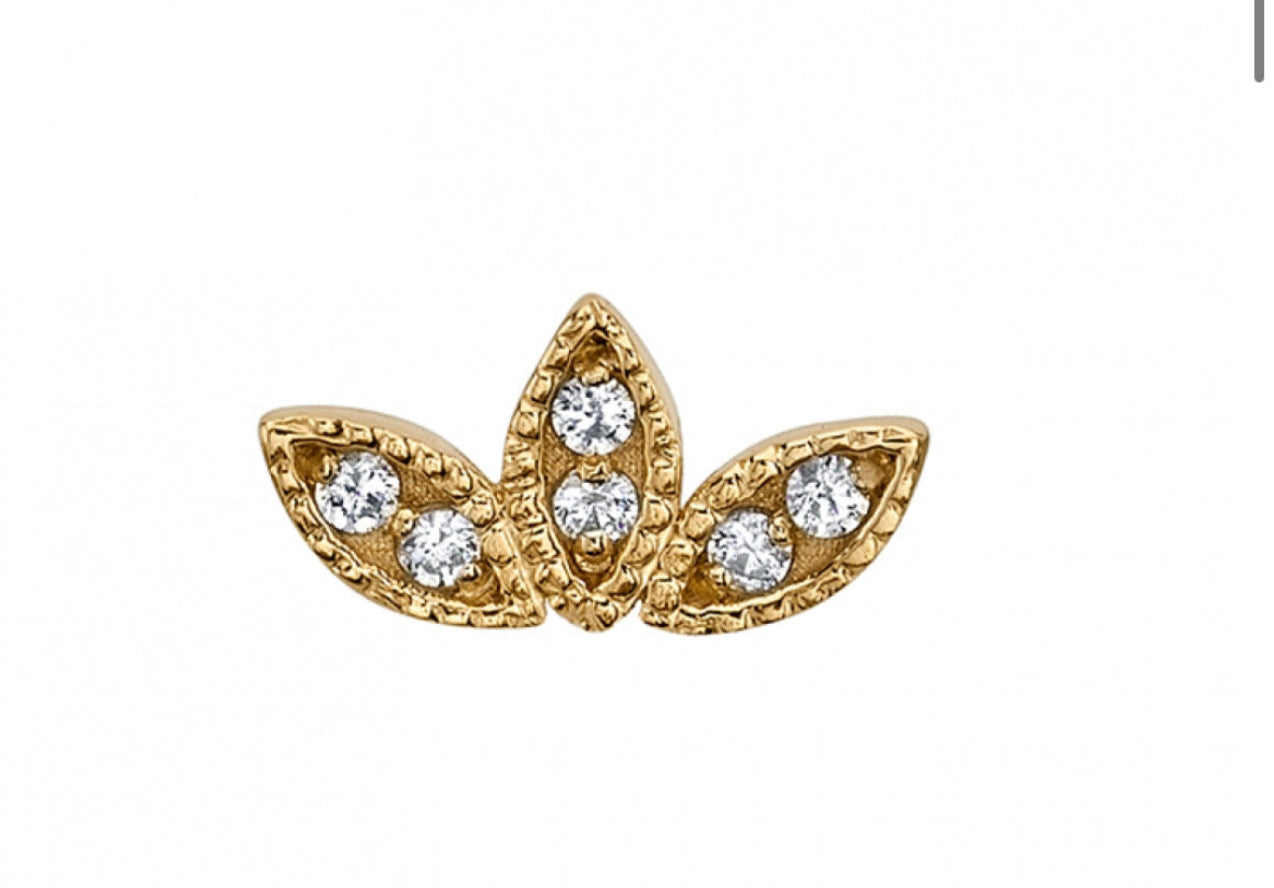 Design Your Own BVLA – Pick Your Setting & Gemstones - Firefly Gold Attachment Conch Helix Attachment