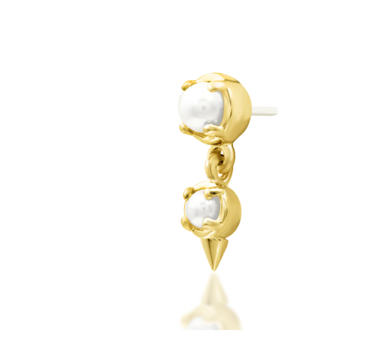 Junipurr Jewellery Diva Pearl Dangle Charm Threadless Helix End