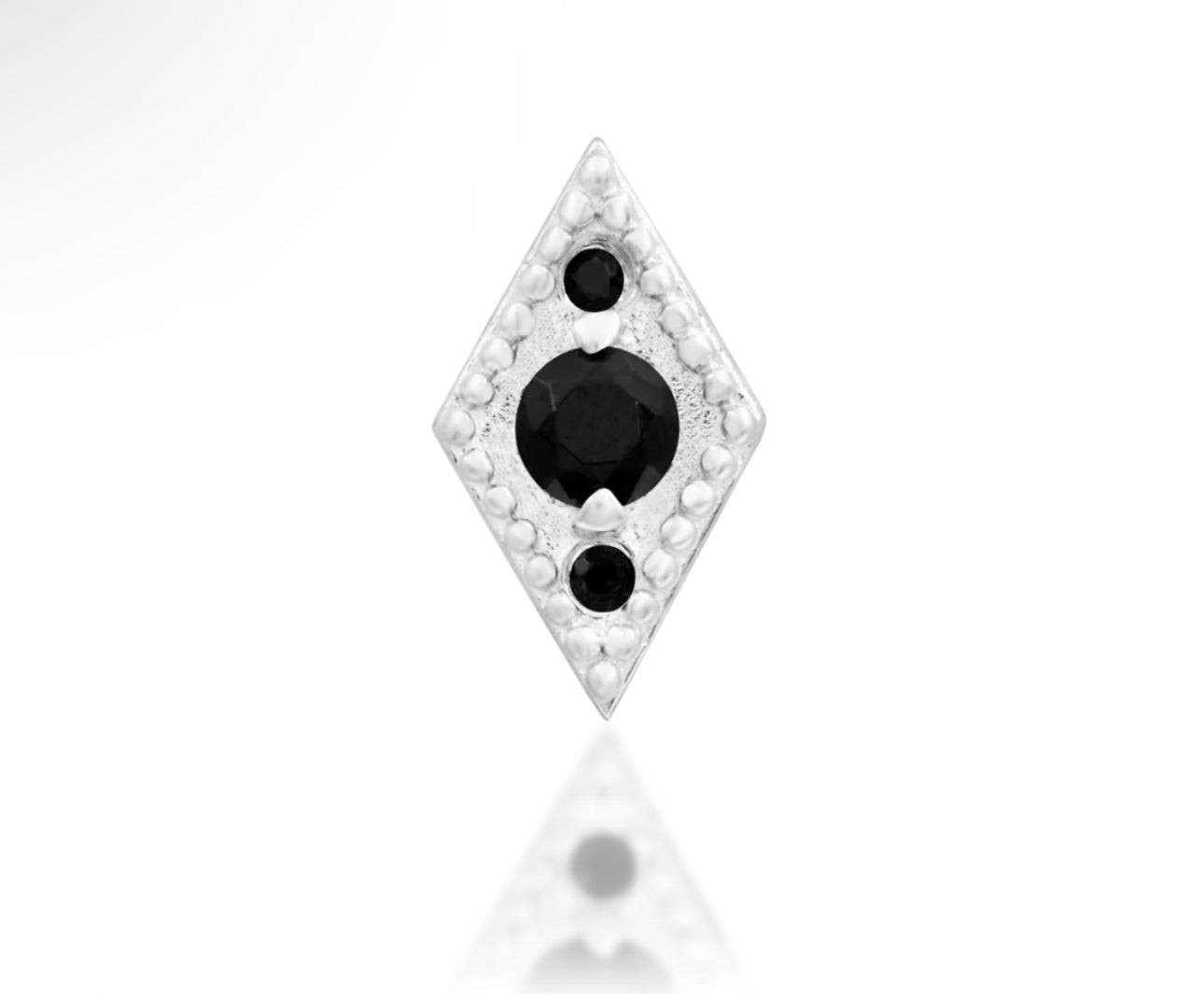 Junipurr Jewellery Isadora - Black CZ 14kt Gold Threadless End Attachment