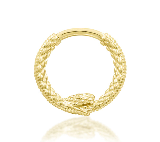 Junipurr Jewellery Ouroboros Snake Daith Hinge Segment Ring Earring