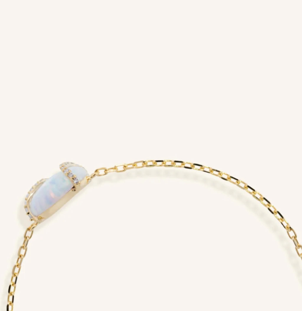 Junipurr Jewellery Vasala Opal Gold Pendant Bracelet