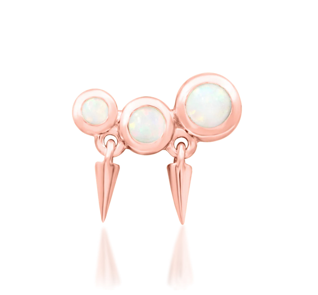 Junipurr Jewellery Blake 14kt Gold Opal Threadless Attachment Helix Dangle Earring