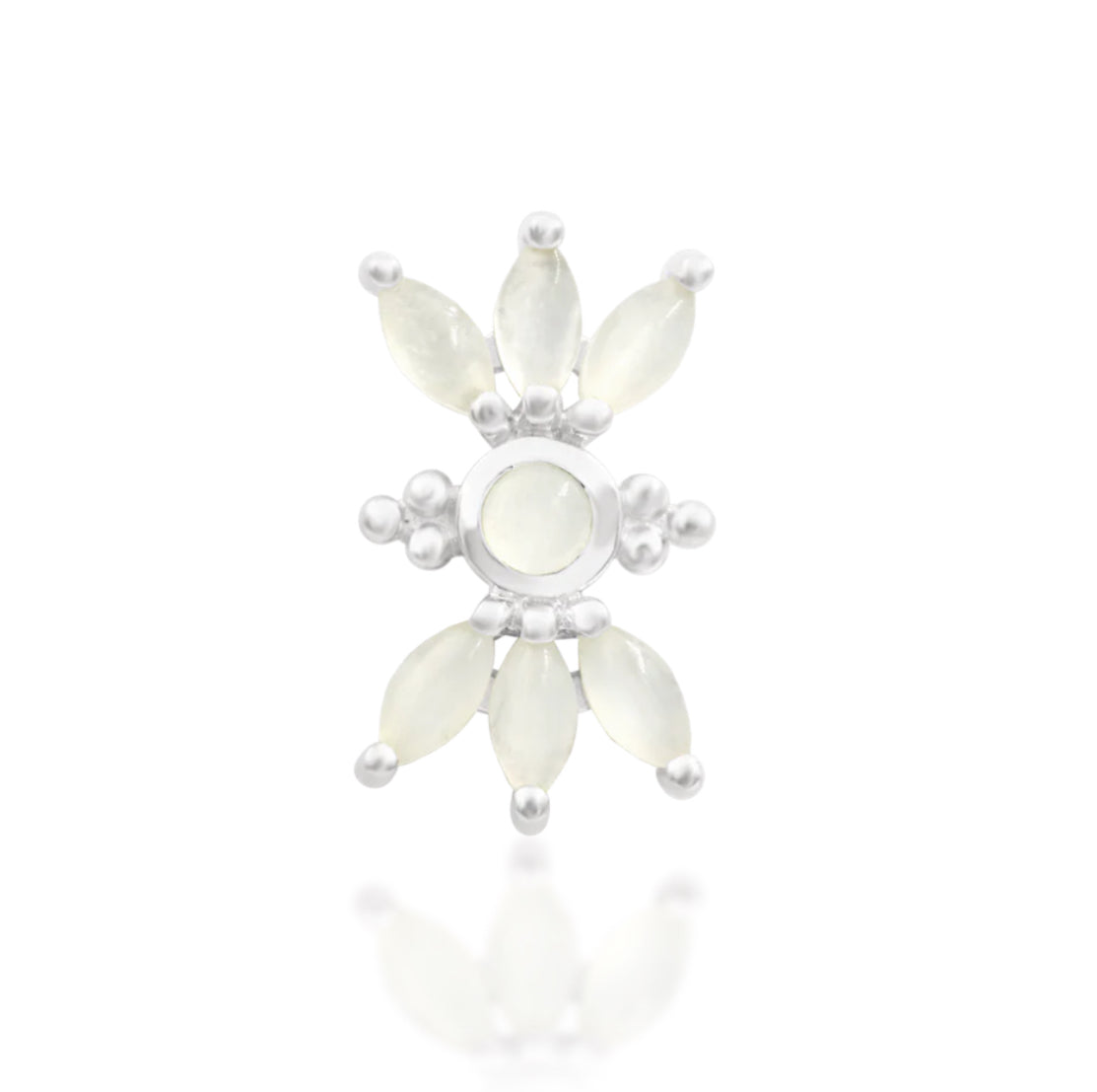 Junipurr Jewellery Bette Threadless Attachment Gold Moonstone Helix Earring