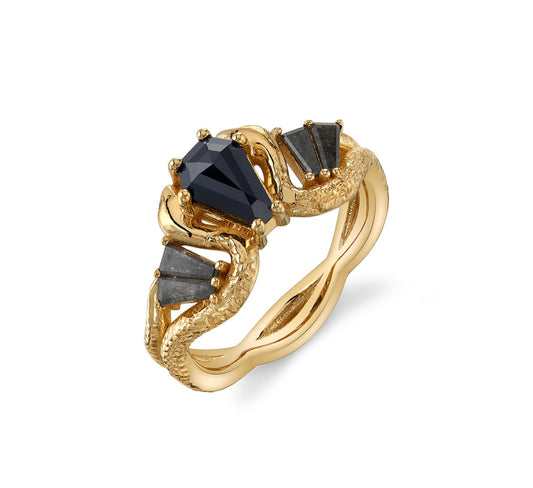 BVLA Design Your Own – La Dolce Vida Black Diamond Engagement Ring | Custom Gold & Gemstones