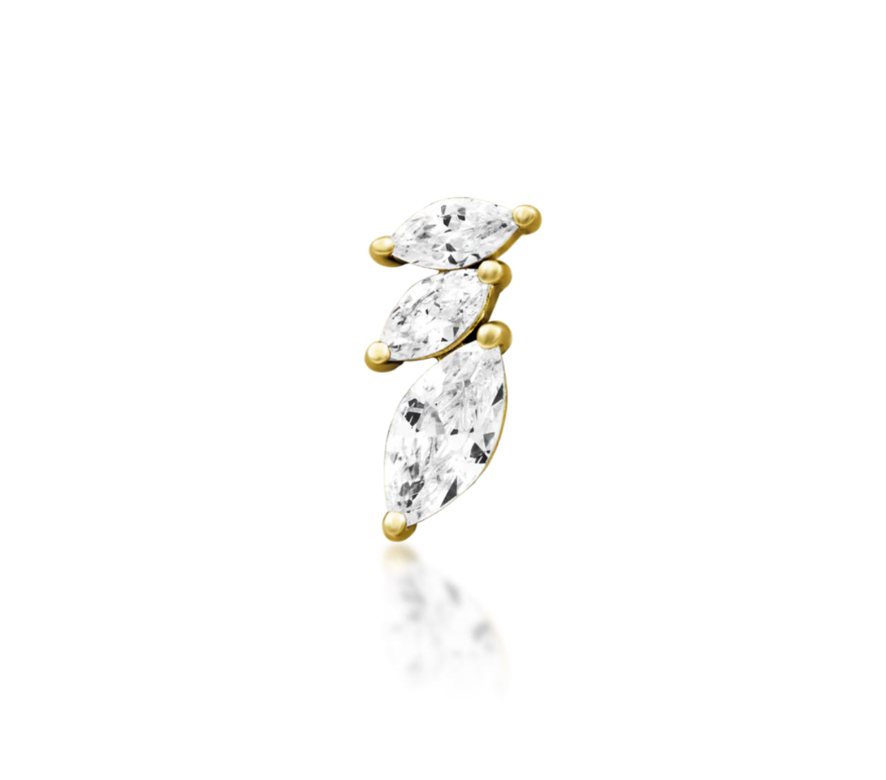 Junipurr Jewellery Enigma 14kt Gold Threadless Attachment Helix Earring