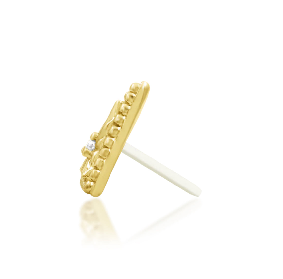 Junipurr Jewellery Nina 14kt Gold Beaded Threadless Attachment Live Earring