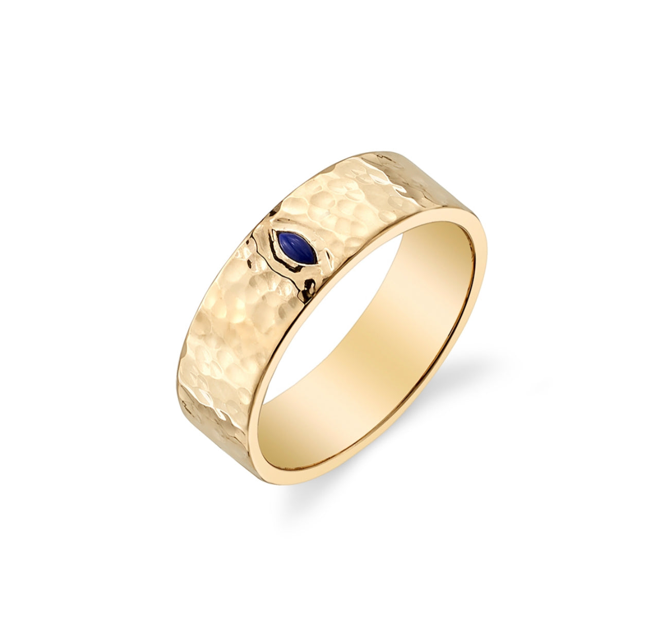 Front view of the BVLA Ruben engagement ring handcrafted in solid 14k gold as a custom order design.