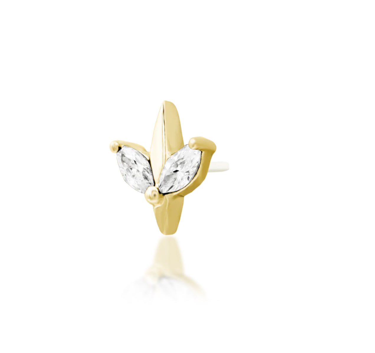 Junipurr Jewellery Lucienne White cz Threadless Attachment Helix Attachment