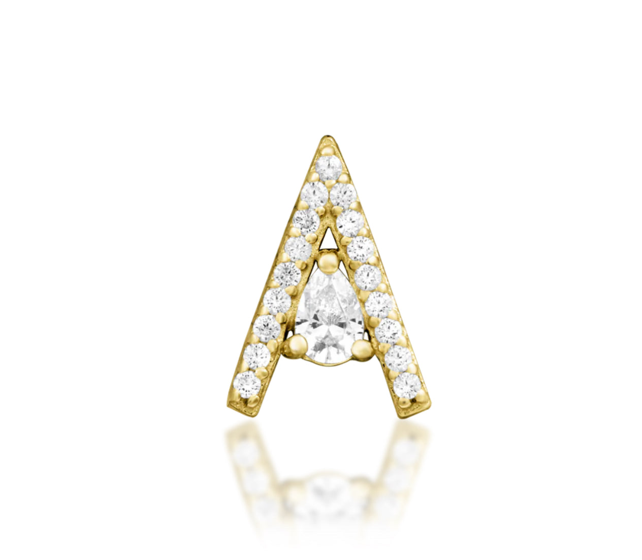 Junipurr Jewellery Pointessa 14kt Gold Threadless Attachment Helix Earring