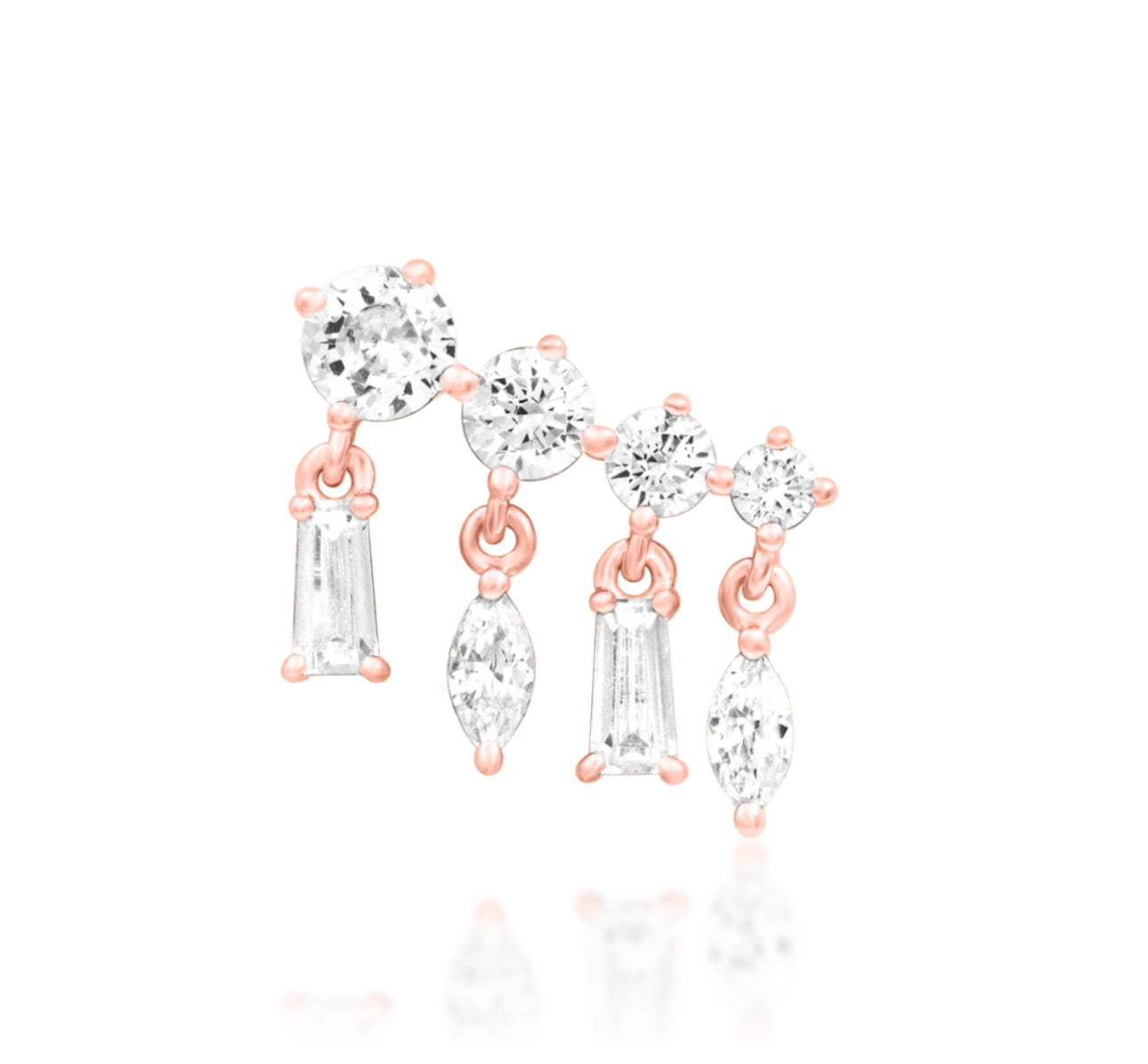 Junipurr Jewellery Fatima 14kt Gold Charm Chain Threadless Helix Attachment Earring