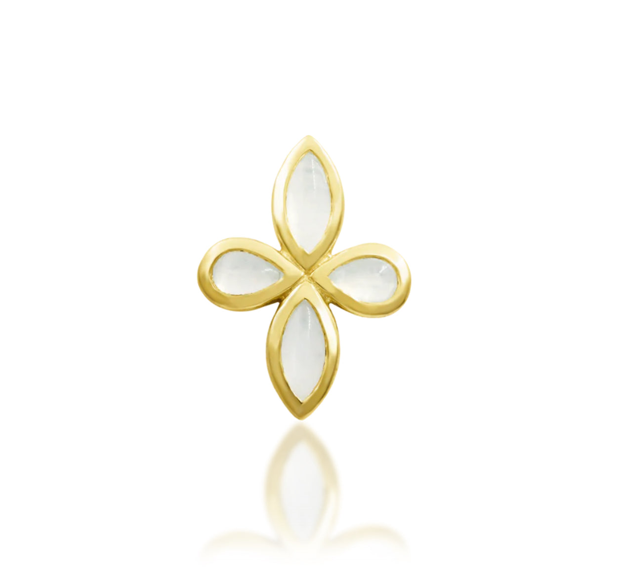 Junipurr Jewellery Betty Gold Moonstone Threadless Attachment Helix Earring