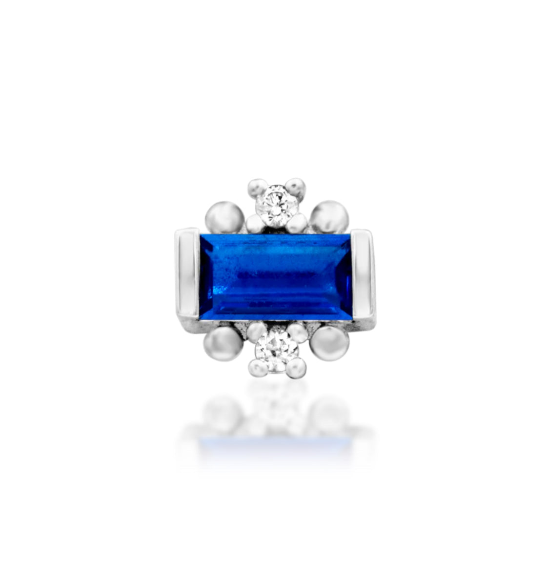 Junipurr Jewellery Tina 14kt Gold Blue CZ Threadless Attachment Conch Earring