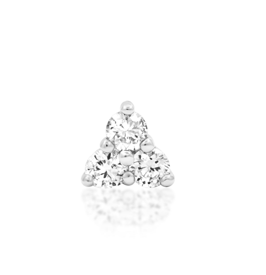 Junipurr Jewellery Diamond trinity Gold Threadless End