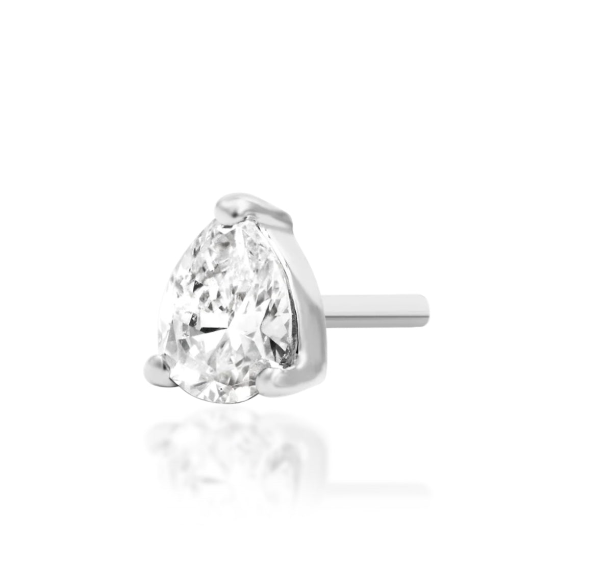 Junipurr Jewellery Diamond Pear Gold Threadless Attachment