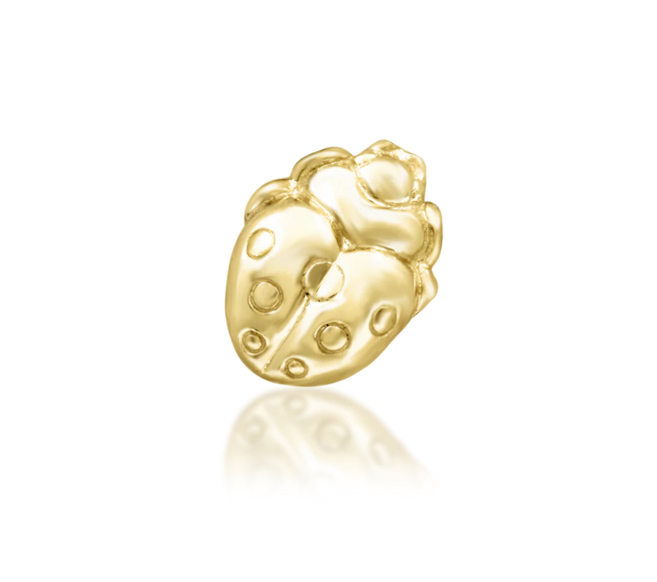 Junipurr Jewellery M’Lady Ladybird14kt gold Threadless Lobes & Helix Attachment Earrings