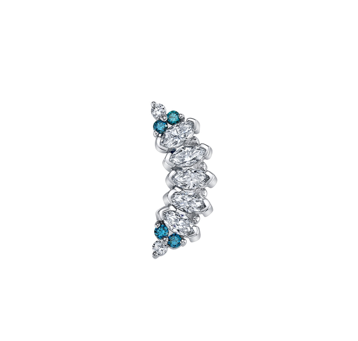 Design Your Own BVLA – Pick Your Setting & Gemstones Serena Gold Diamond Sapphire Helix Conch Attachment Earring