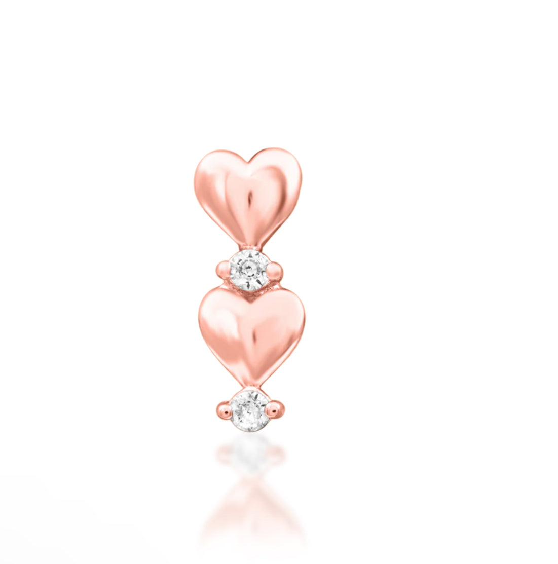 Junipurr Jewellery Heartfelt 14kt Gold Threadless Attachment Helix Attachment