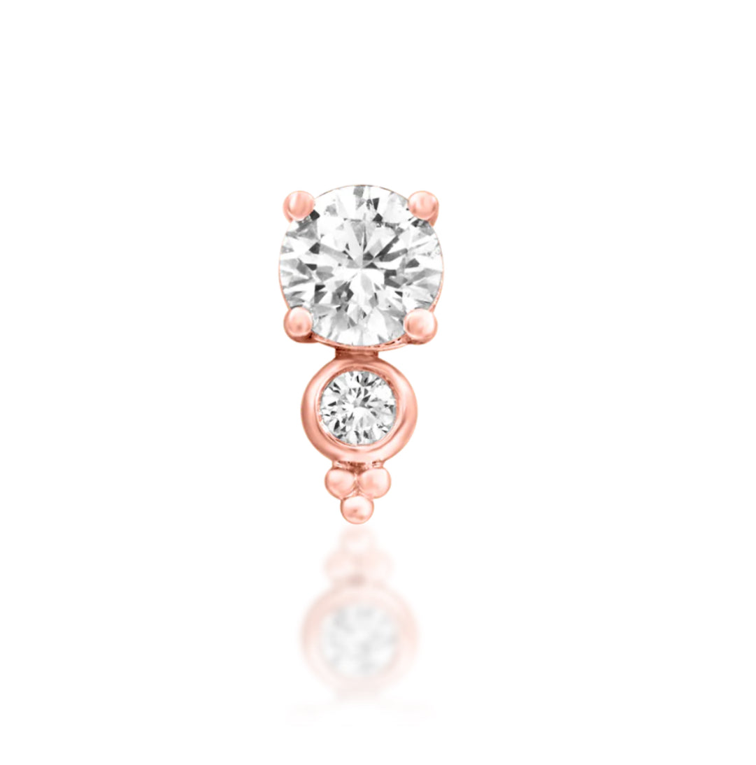 Junipurr Jewellery Ecstatic 14kt Gold Diamond Threadless Attachment Helix Earring