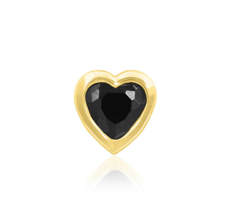 Junipurr Jewellery BLM Heart 14kt Gold Threadless End