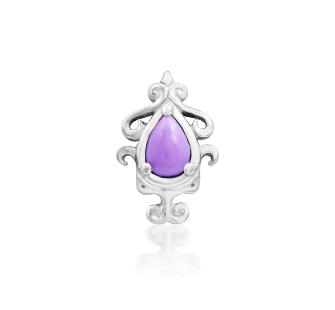 Junipurr Jewellery Savene Purple Turquoise 14kt Gold Threadless Conch Attachment Earring