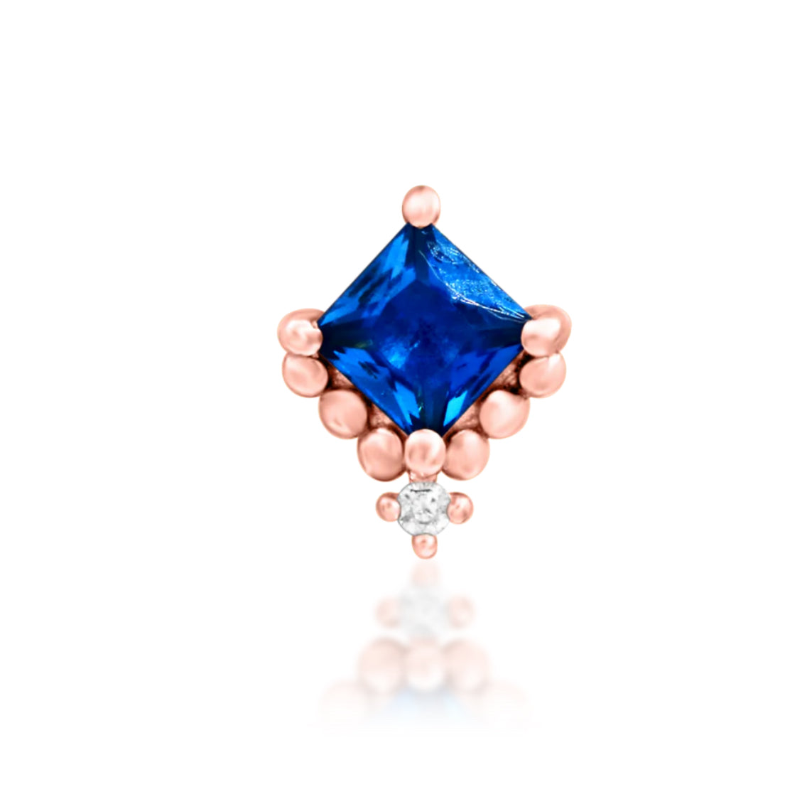 Junipurr Jewellery Hesper 14kt Gold Blue CZ Threadless Attachment Conch Earring