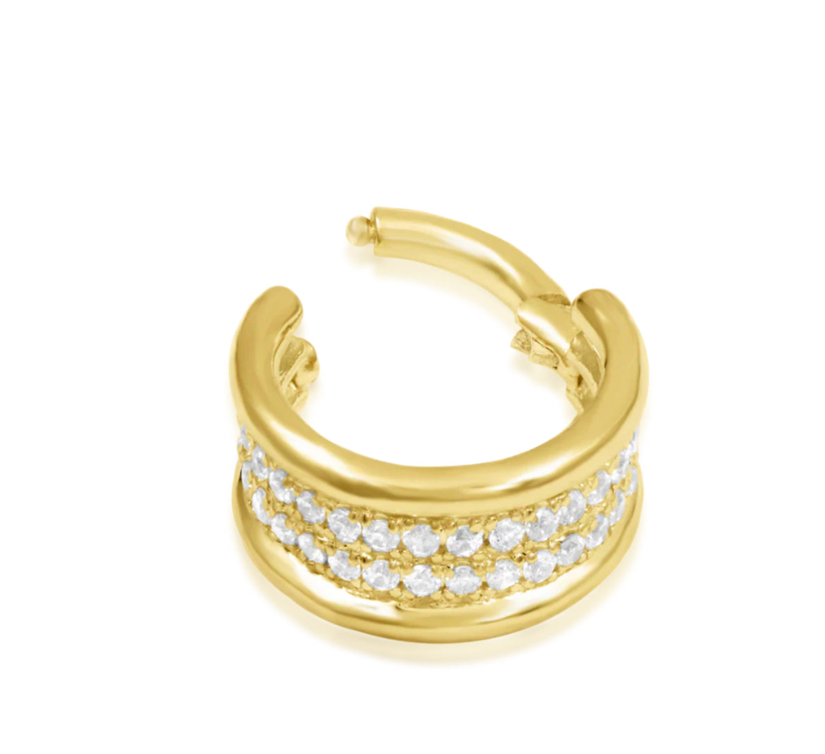 Junipurr Jewellery Vivienne CZ 14kt Gold Helix Earring Hinge Ring