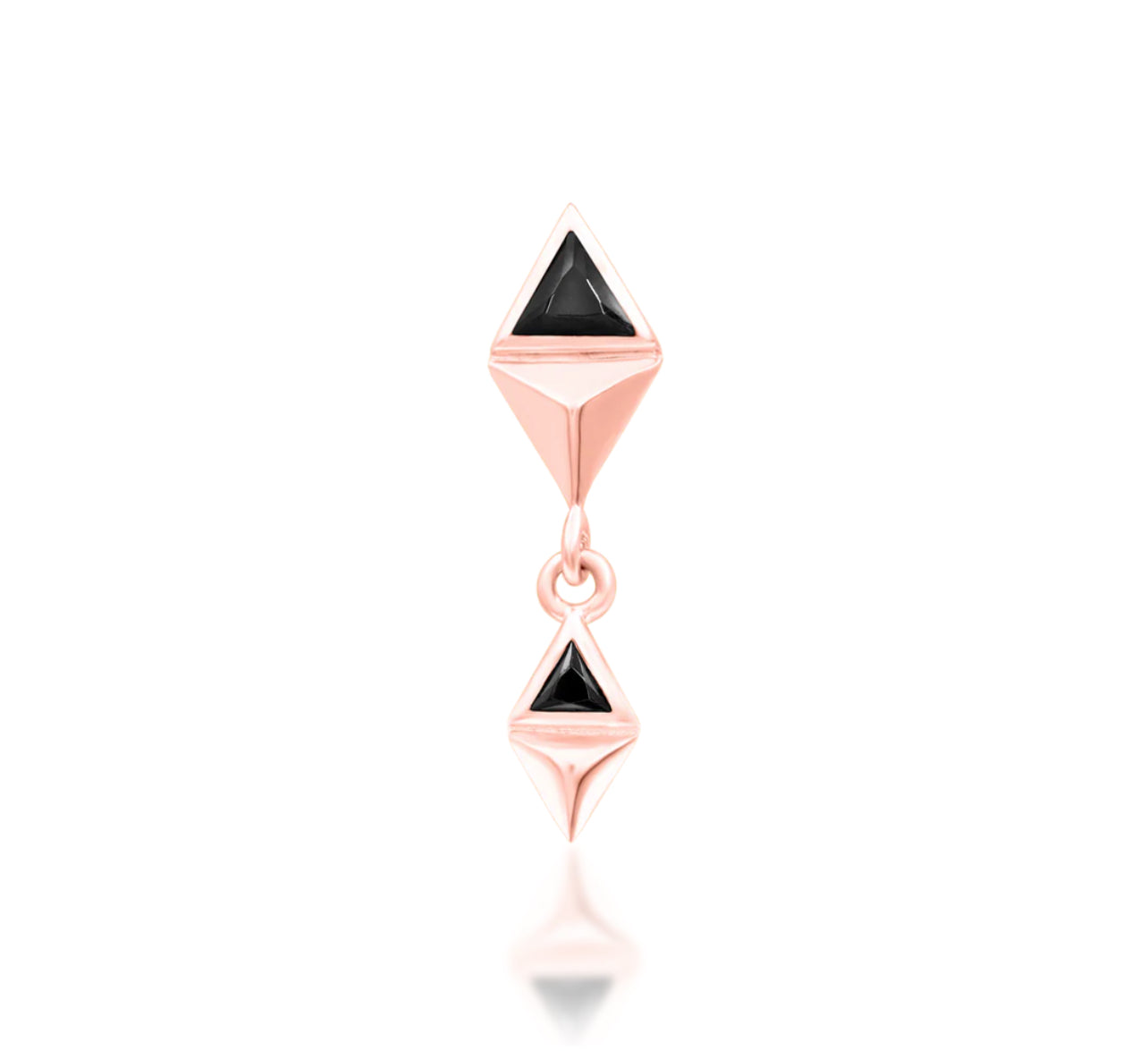 Junipurr Jewellery Anita - Black CZ 14kt Gold Threadless Attachment Charm Helix Earring