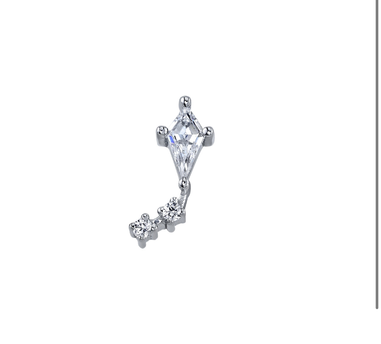 Design Your Own BVLA – Pick Your Setting & Gemstones - Aloft Diamond & Topaz 14kt Gold Attachment Helix Earring