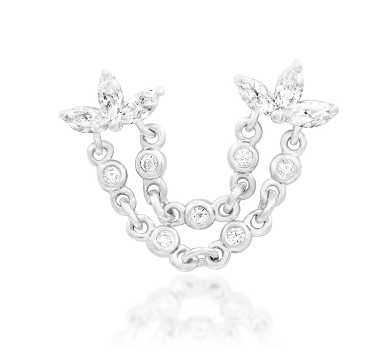 Junipurr Jewellery Munira 14kt Gold Chain Charm Threadless Helix Attachment Earring