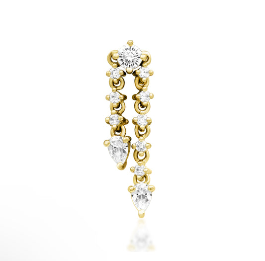 Junipurr Jewellery Calista 14kt Gold Chain Helix Earring