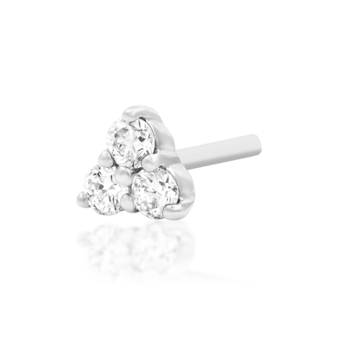 Junipurr Jewellery Diamond trinity Gold Threadless End