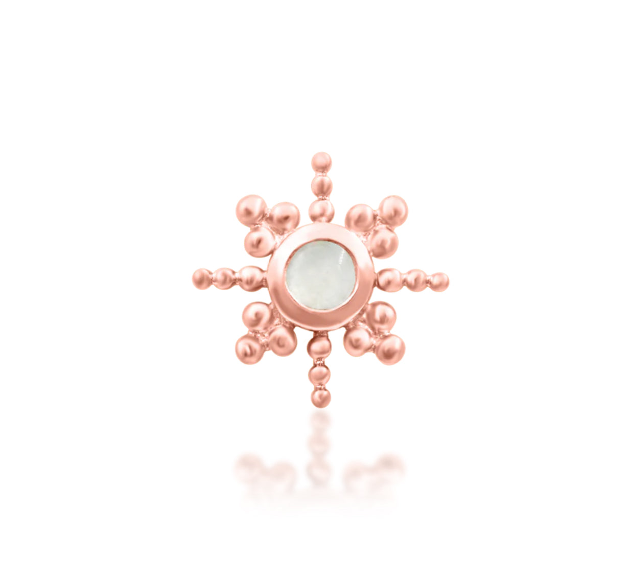 Junipurr Jewellery Ruth Gold Moonstone Threadless Attachment Helix Danhle Earring